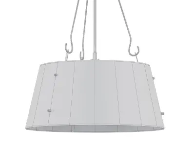 SCARLET pendant light with gold metal shade 3D model
