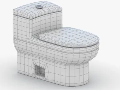 1527 - Toilet Low-poly 3D model