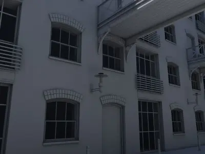 3D Building Alleyway 3D model