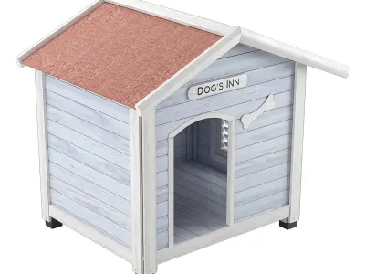 Wood Dog House 3D model