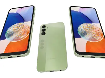 Samsung Galaxy A14 5G Light Green Low-poly 3D model