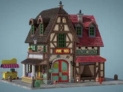 Cartoon House 20 3D model