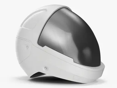 Futuristic Space Helmet 3D model
