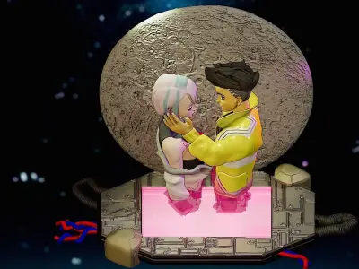 Figurine cyberpunk edgerunners 3D print model