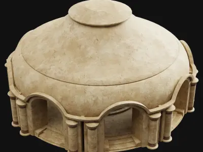 ANCIENT URBAN CITY UTILITY BUILDINGS DESERT EGYPT AAA COLLECTION Low-poly 3D model