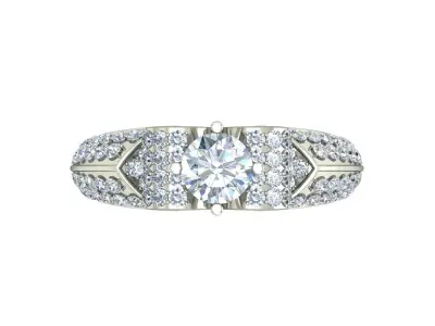 Women Ring  Render 3dm STL OBJ FBX Details 3D print model 335