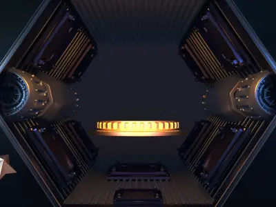 Sci-fi space 3D model purchase