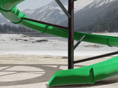 Water Slide Low-poly 3D model order