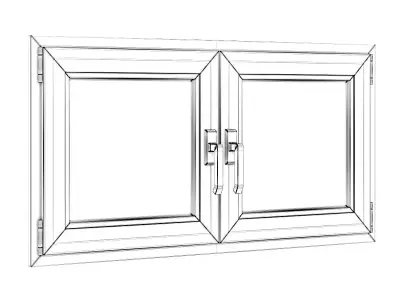 Metal Window 1180mm x 600mm 3D model