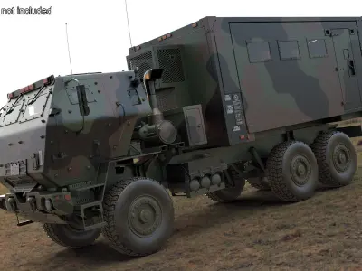  Deployed Military Mobile Command Truck Simplified 