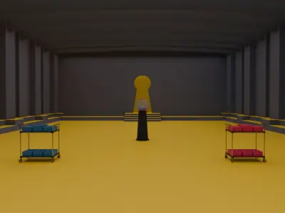 Squid Game Key-Knife Hall Season 3 3D model