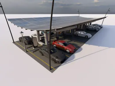 Charging station -Electric station 3D model