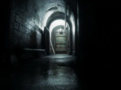 Modular Sewer Environment Low-poly 3D model