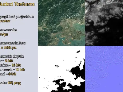 Putian China City Landscape 3D Model 3D model