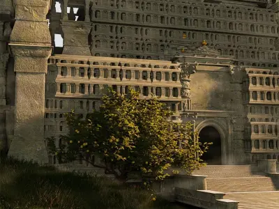 Fantasy Temple 3D model