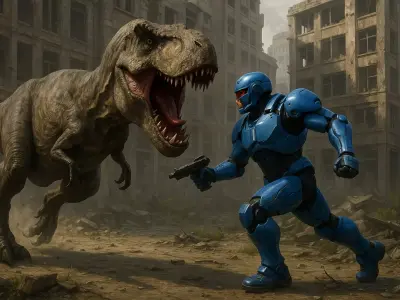 ROBOT POLICE Low-poly 3D model