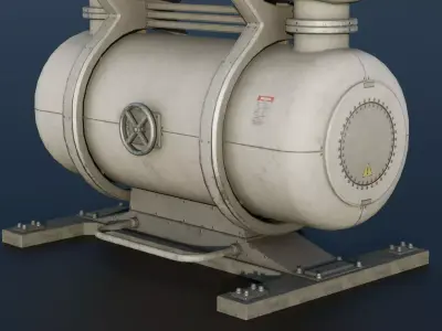 Industrial Tank - Industrial Machine - Type A Low-poly 3D model