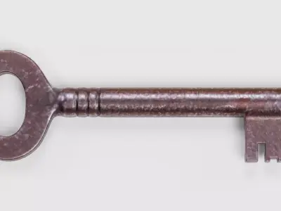 Key V3 - Rusty Hollow Barrel Skeleton Key 3D model