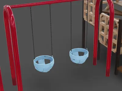 Playground Equipment Low-poly 3D model