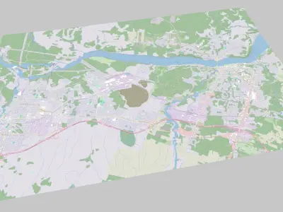 Cityscape Saguenay Quebec Canada 3D model