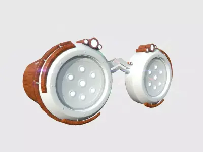 SciFi Glasses G09 White Wood - Character Design Fashion Low-poly 3D model