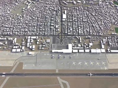 Luanda - 3D Airport Model Low-poly 3D model