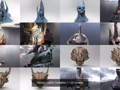 Heman Castle Collection 1 3D Model Pack