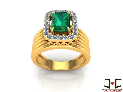 0243 - Gold Cocktail Ring - JCADHub 3D print model