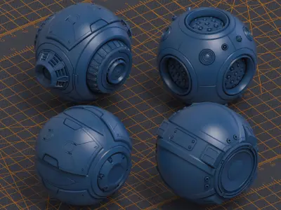 Mech Warrior Hard Surface Kitbash 8 of 20 3D model