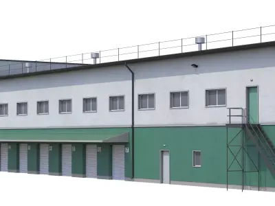 5 Industrial Buildings Collection 3D Model Pack