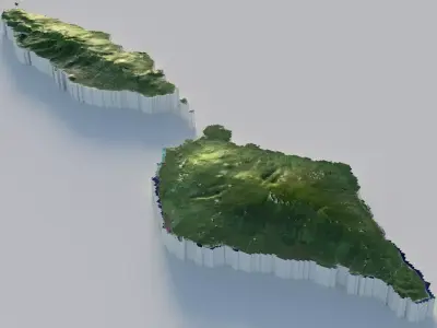 Samoa Terrain Country 3D model