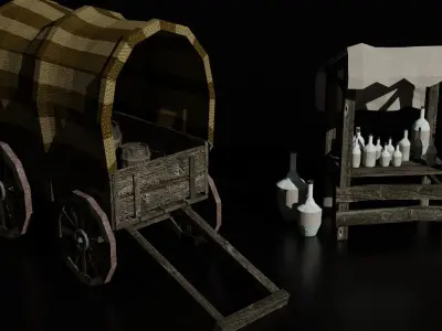 medieval knight Low-poly 3D model