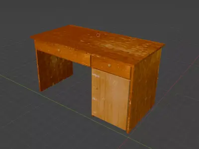 Soviet Table PS1 Style Low-poly 3D model