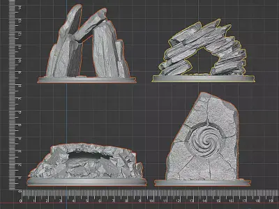Arcan Ruins Scenery Set - pre-supported 3D print model