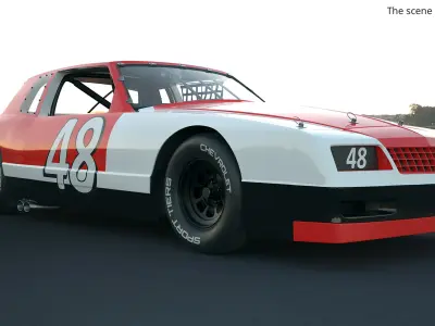  Chevrolet Monte Carlo SS Nascar Race Car Red White 