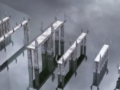 League of legends Inspired bridges 10 different bridges  3D model
