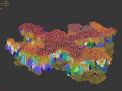 Deep in the snow mountains - rocks 0363 3D model