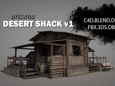 Arizona Desert Shack v1 3D model