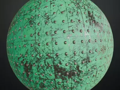 Scratched Var Metal Panel PBR Seamless Texture