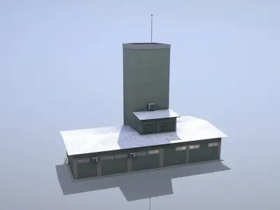 MilitaryBase PortoVelho ControlRoom Low-poly 3D model