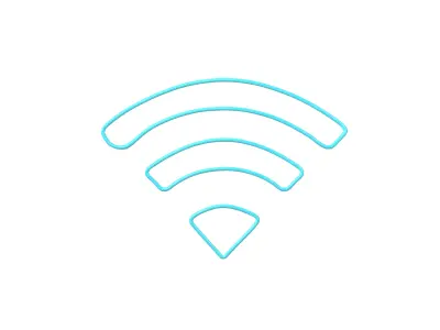 Neon Wifi Symbol v1 001 Low-poly 3D model