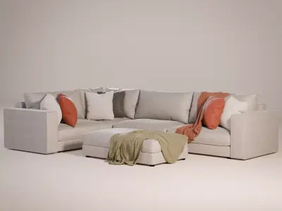 Modern corner sofa 3D Model 3D model