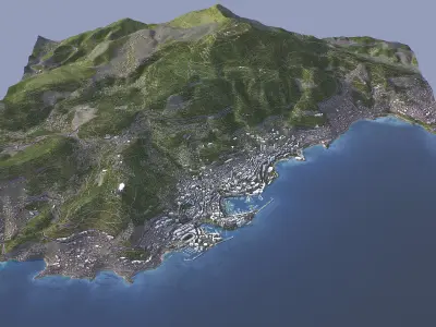 Monaco Low-poly 3D model