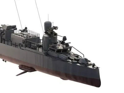 GUIDED MISSILE FAST ATTACK BOAT DESIGN 3D model