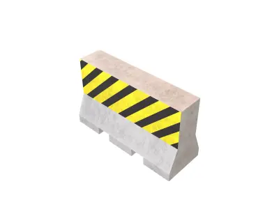 Road Barriers v1 010 Low-poly 3D model