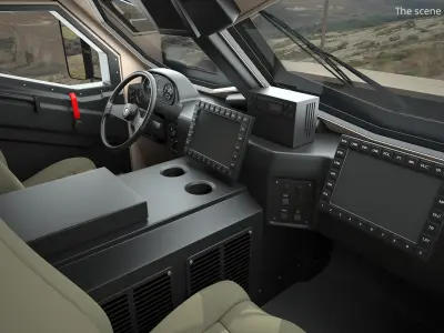  Thales Hawkei Military 4x4 Vehicle Rigged 