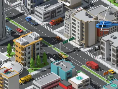 SimplePoly Urban - Low Poly Assets 3D model