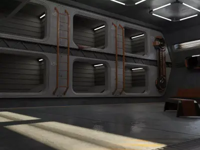 Cyberpunk Scene v9 - The Prison 3D model