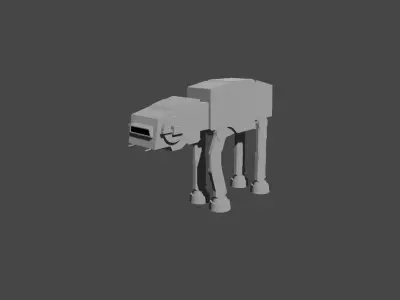 ATAT Blender Model Rigged and Animated  Low-poly 3D model