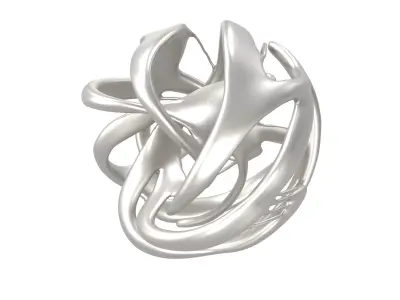 Abstract Circle v3 002 Low-poly 3D model